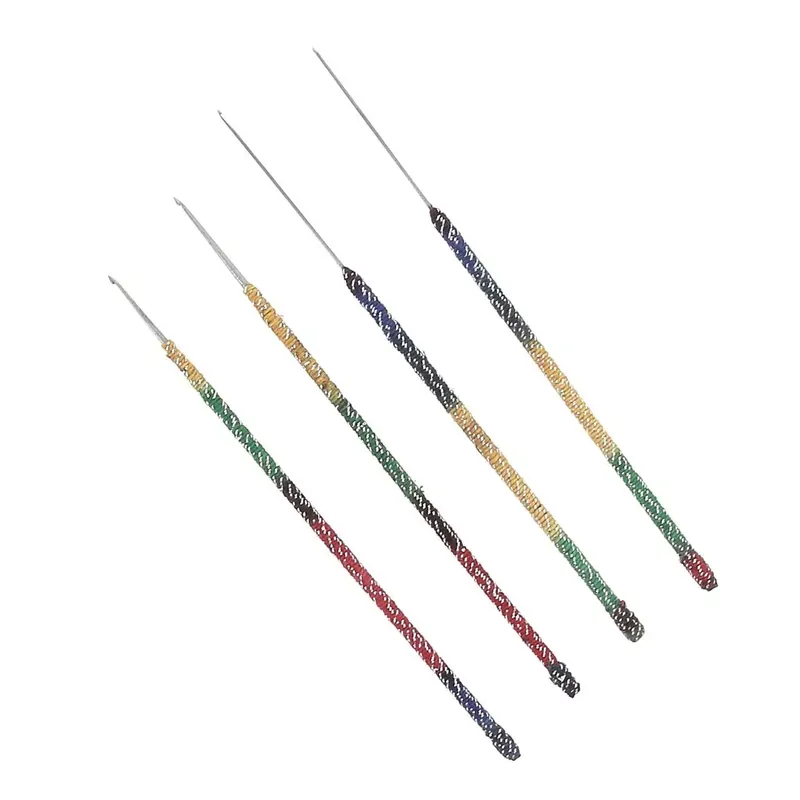 Versand noch heute | Indianischer Hakelnadel Set Aari Resham & Zari Stickerei 0.6mm & 0.8mm x4